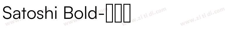 Satoshi Bold字体转换